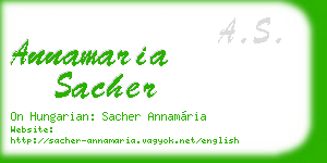 annamaria sacher business card